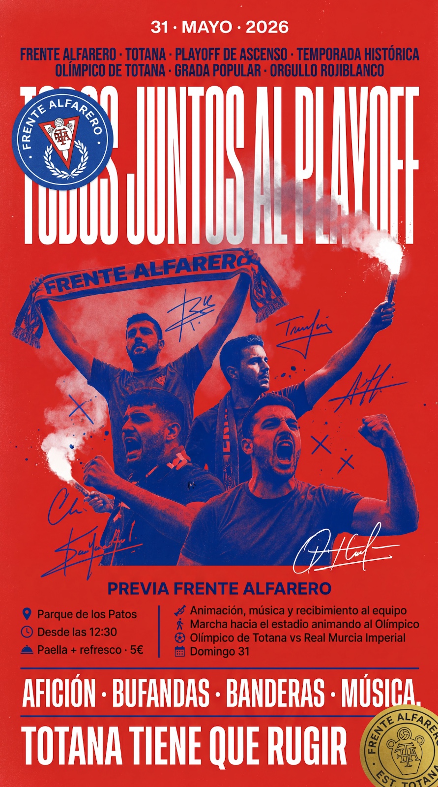 ¡Previa del Playoff organizada! Todos al Parque de los Patos